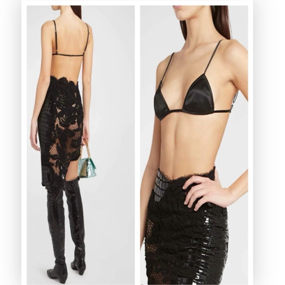 TOM FORD Stretch Silk Triangle Bra size 40 NWT $695